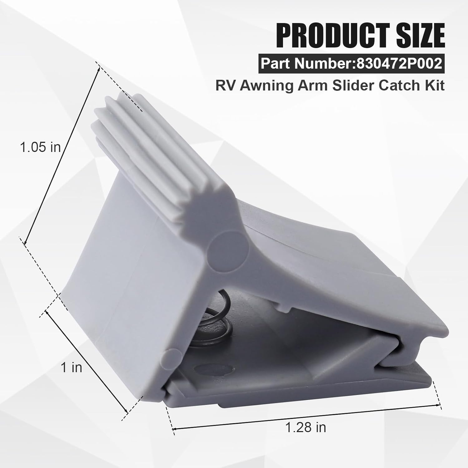 830472P002 RV Awning Arm Slider Catch Kit Compatible with Dometic 8500 Awning A&E 9000 image number 3