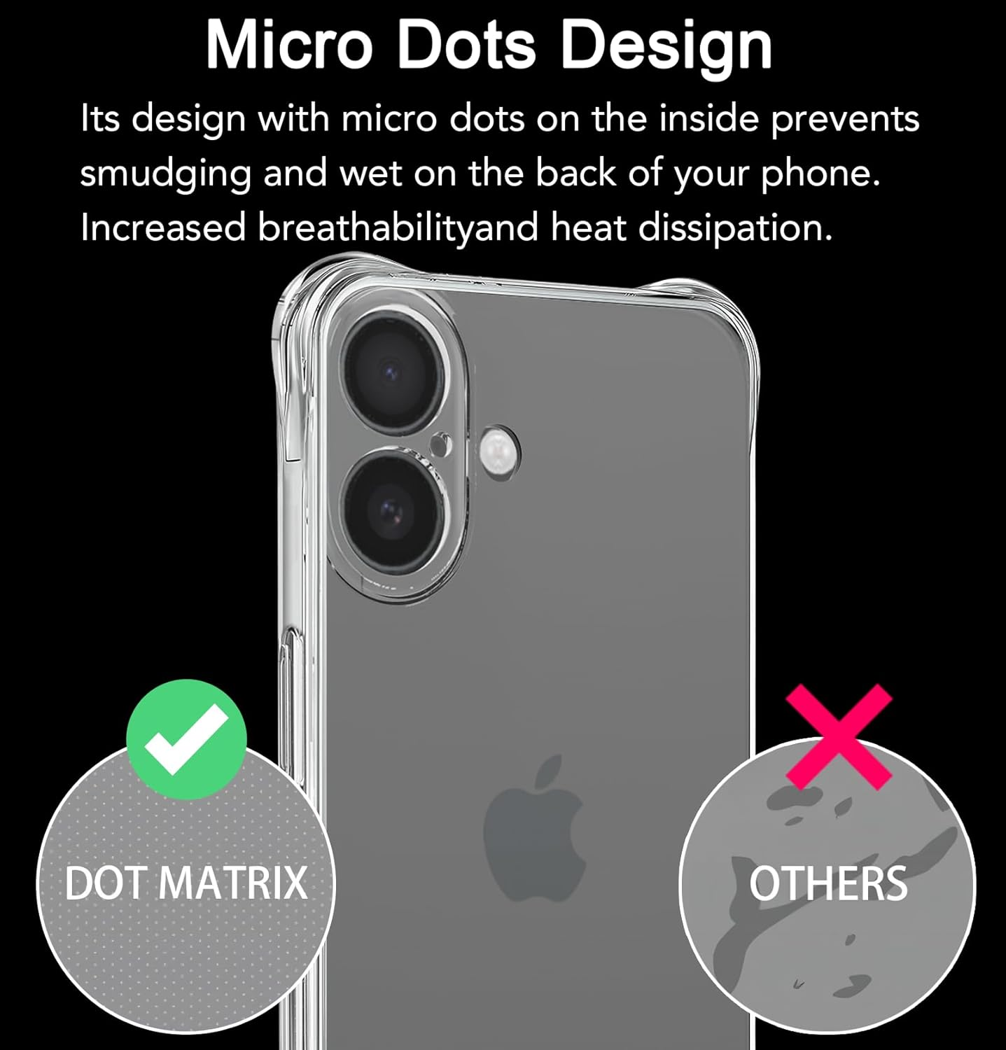 USTIYA Case for Iphone 17 Clear TPU Four Corners Protective Cover Transparent Soft image number 2