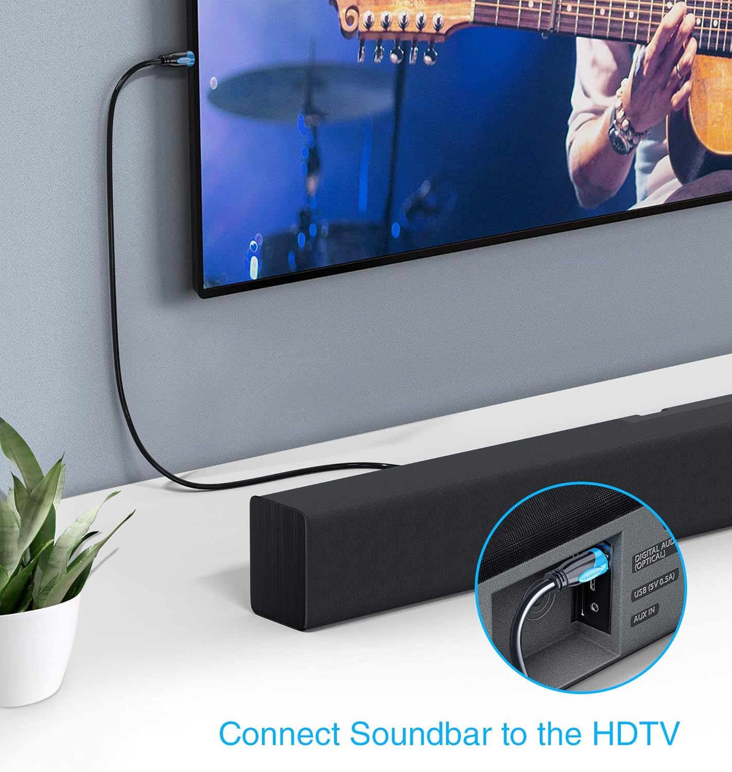 Bluerigger Digital Optical Audio Toslink Cable (15FT - 2 Pack, Fiber Optic Cord, In-Wall CL3 Rated, 24K Gold-Plated) - Compatible with Home Theatre, Sound Bar, TV, Xbox, Playstation PS5/PS4 image number 4