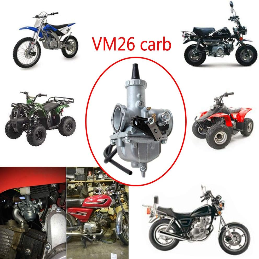 Motorcycle VM26 30Mm Carb Carburetor with Air Filter for PZ30 200Cc 250Cc Mikuni Honda Hawk Go-Kart Taotao Sunl JCL Jetmoto Kazuma Baja Quad ATV Dirt CRF KLX TTR XR Pit Dirt Bike Motocross image number 4