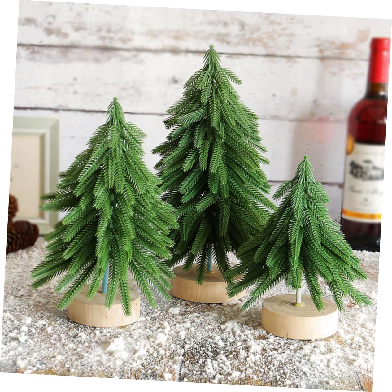 Mini Christmas Tree Decor Base Tabletop Artificial Xmas Tree for Home Office Christmas Scene Decor image number 5