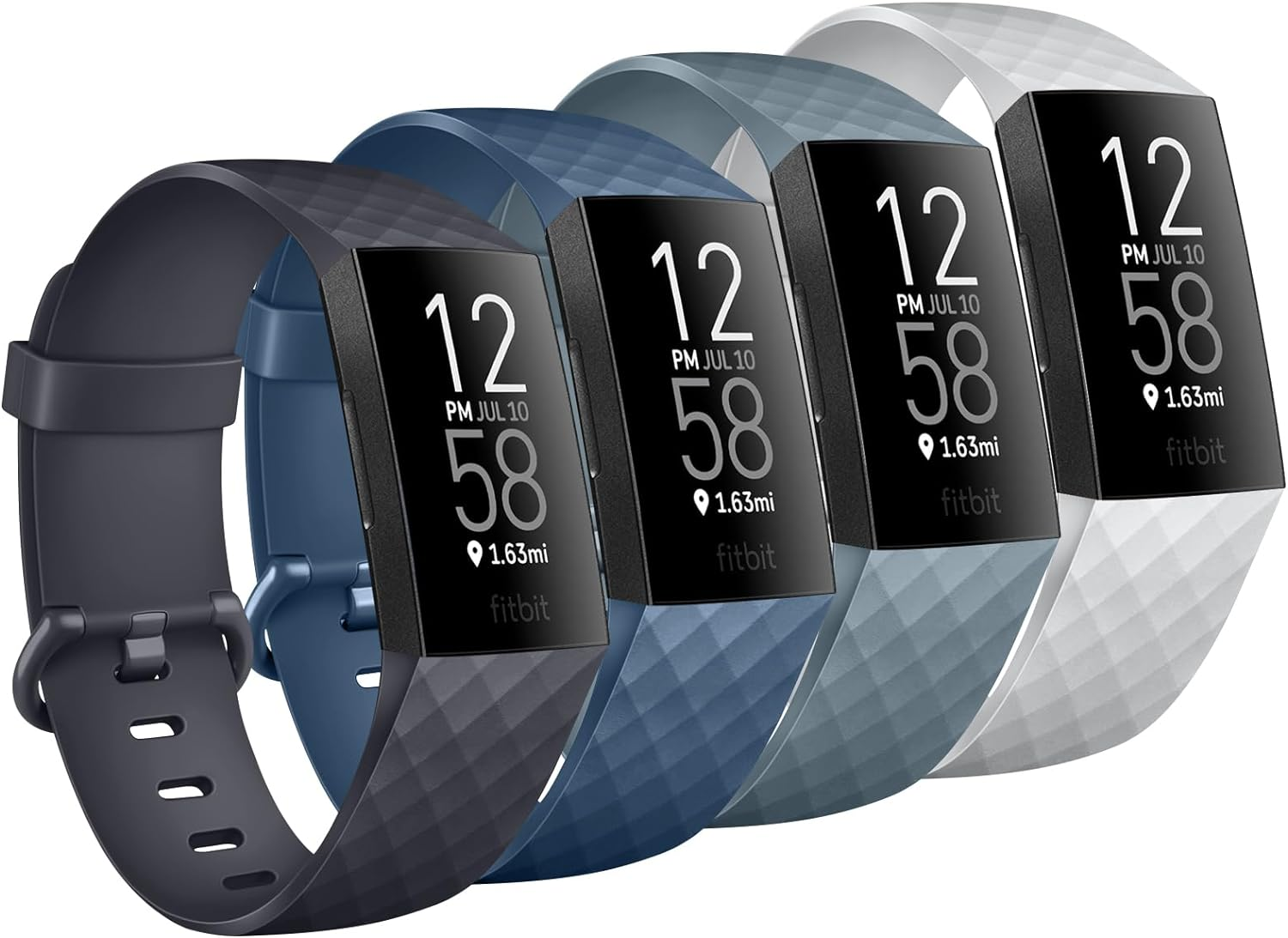 [4 Pack]Sport Bands for Fitbit Charge 4 Band & Fitbit Charge 3 Bands, Soft Silicone Adjustable Comfortable Replacement Wristbands Women/Men for Fitbit Charge 4 / Fitbit Charge 3 / Charge 3 SE