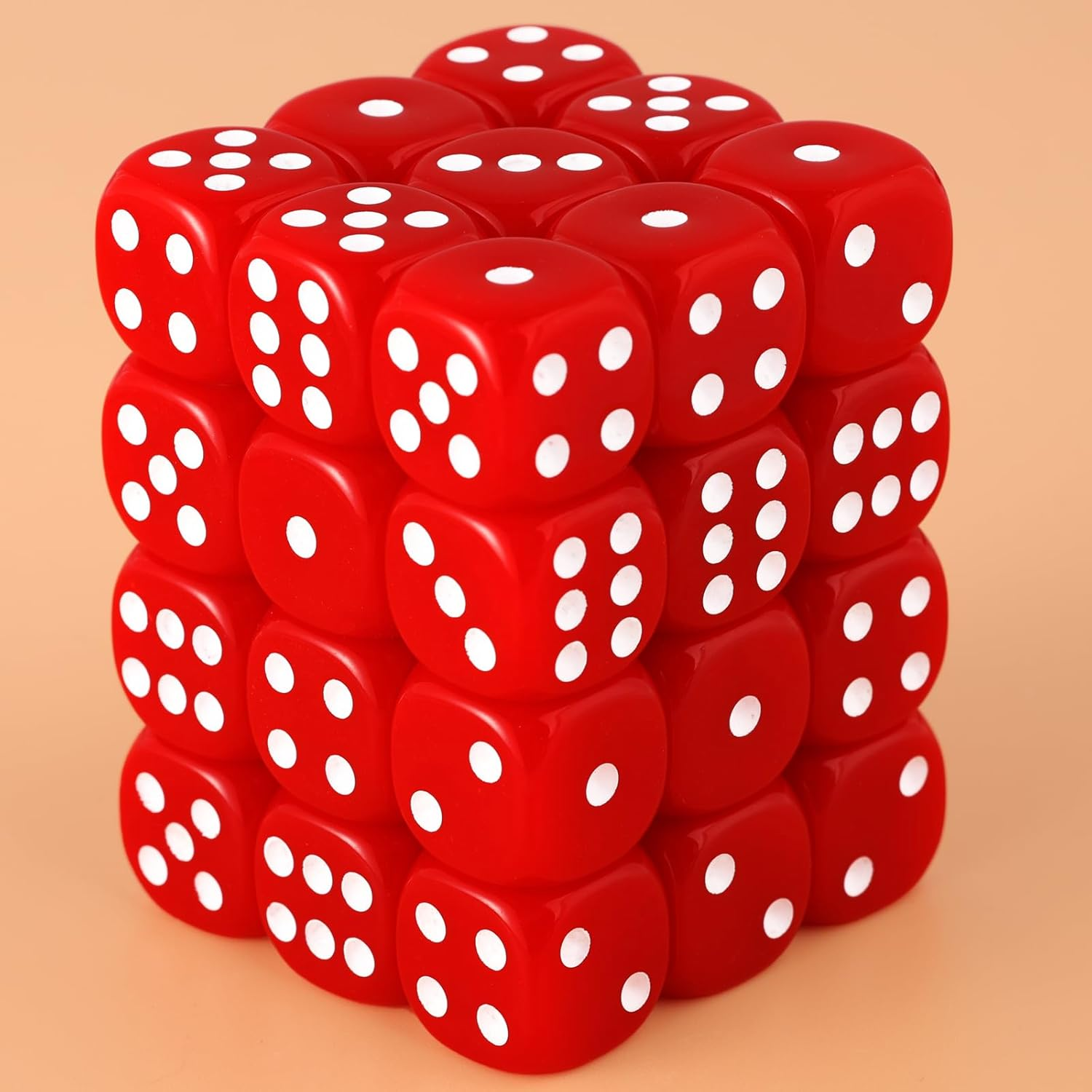 36 Pieces 12Mm 6 Sided Dice Set,D6 Game Dice Set,6 Sided Standard Game Dice for Board Games Dice Games Classroom Teaching Dices Game, with Portable Gaming Box(Red)