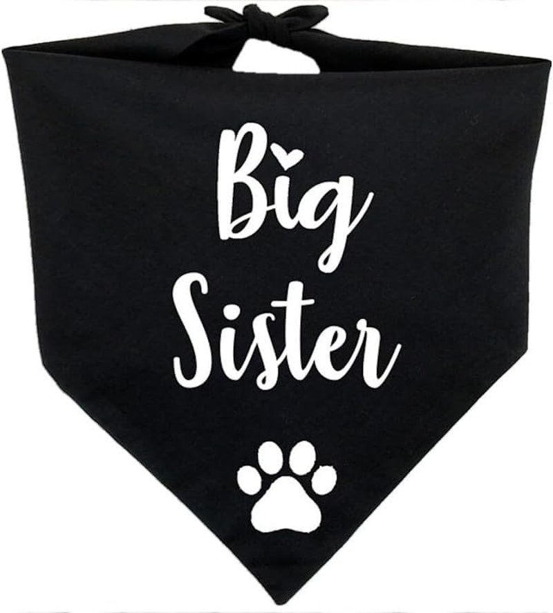 Big Sister Announcement Dog Bandana Baby Pregnancy Gift Shower Party Decoration