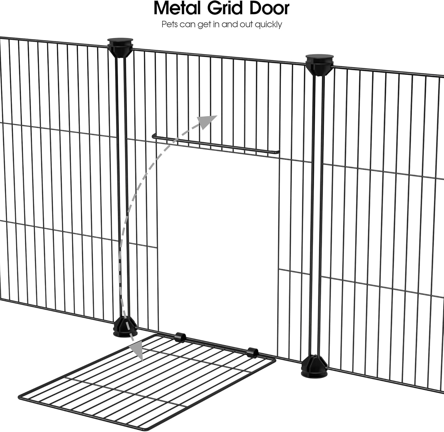 Advwin 20 Panels DIY Pet Playpen, Small Animals Cage Metal Wire Portable Yard Fence with Door for Indoor/Outdoor Use,Puppies,Kitties,Bunny,Turtle image number 1