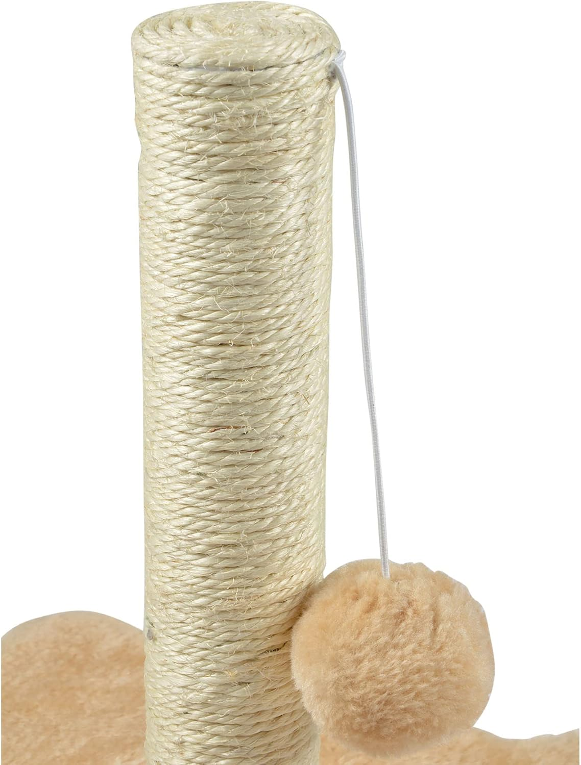 Kitten Tree with Cat Head Base Toy Height 33 Cm Ecru image number 2