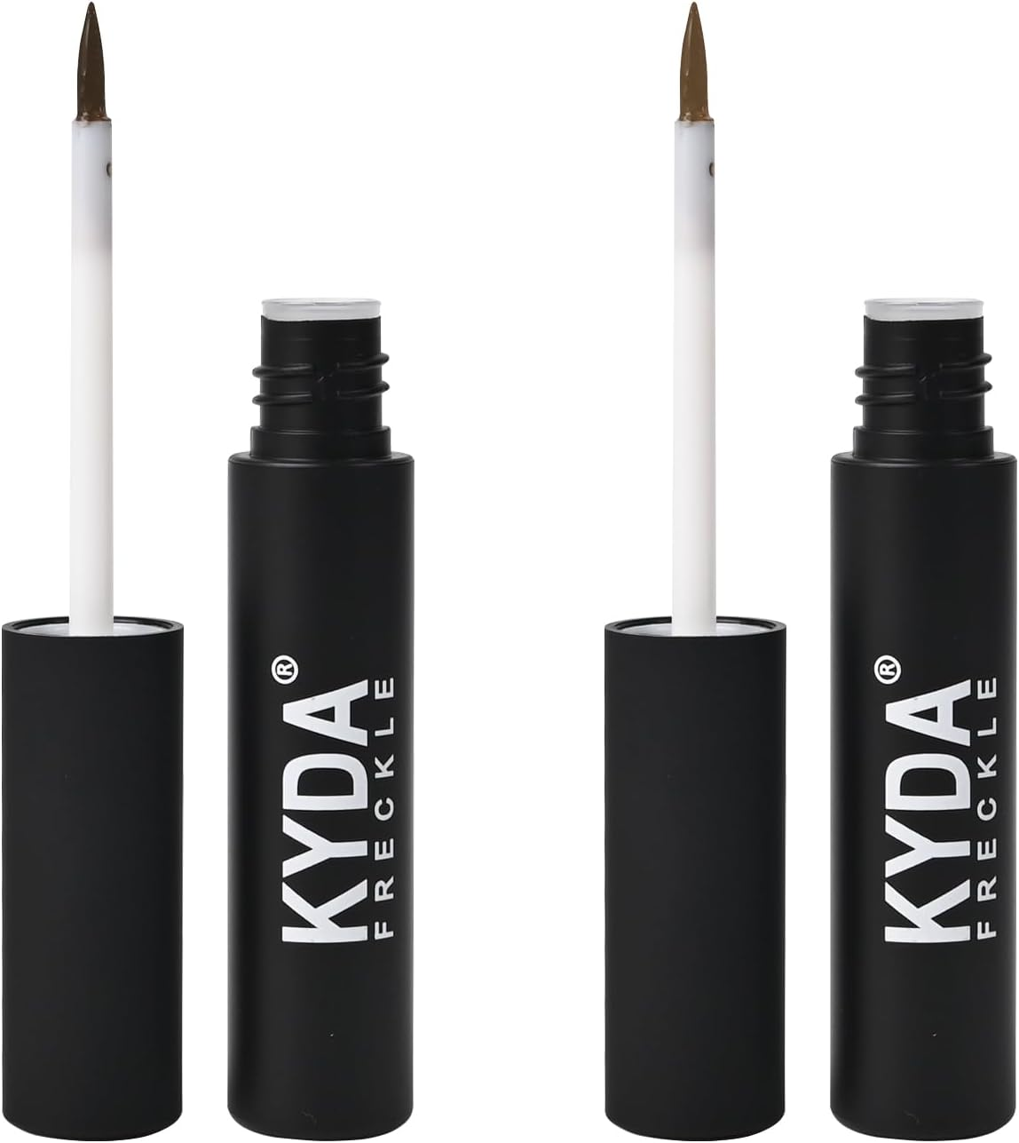 FREEORR 2 Colors Liquid Freckle Pen, Natural like Freckle Makeup Pen Soft Dot Spot, Waterproof and Smudgeproof Quick Dry for Instant Create Realistic Freckles Make Up(Dark Brown+Light Brown)