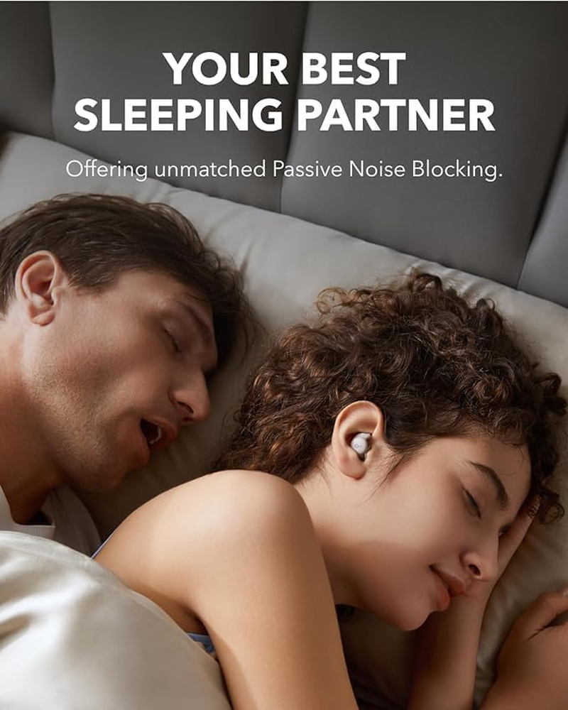 Soundcore Sleep A20 by Anker Sleep Earbuds, Noise Blocking Sleep Headphones, Small Design for Side Sleepers, 80H Playtime, Stream Content via Bluetooth 5.3, Sleep Monitor, Personal Alarm image number 4