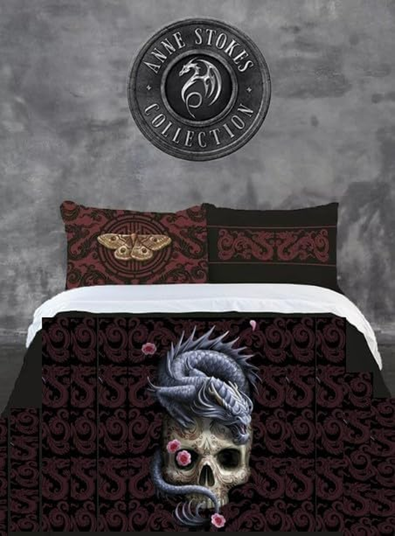 Anne Stokes Quilt Cover Set - Oriental Skull - King Size image number 2