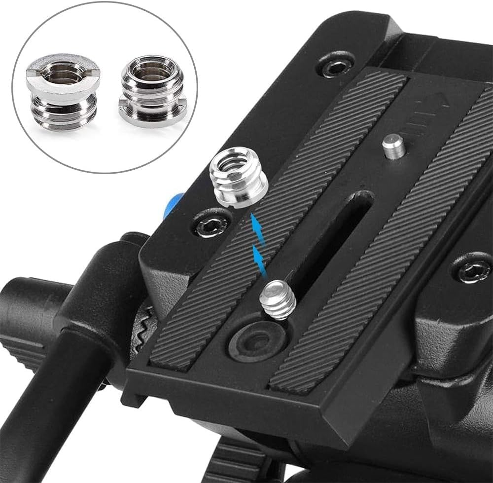 Convert Screw Adapter, 12 Pcs Camera Convert Screws, 1/4 Inch to 3/8 Inch Thread Adapters Reducer Bushing Tripod Screw Camera Spigot Convert Screws for Camera Tripod Ball Head Gimbal Flash Support