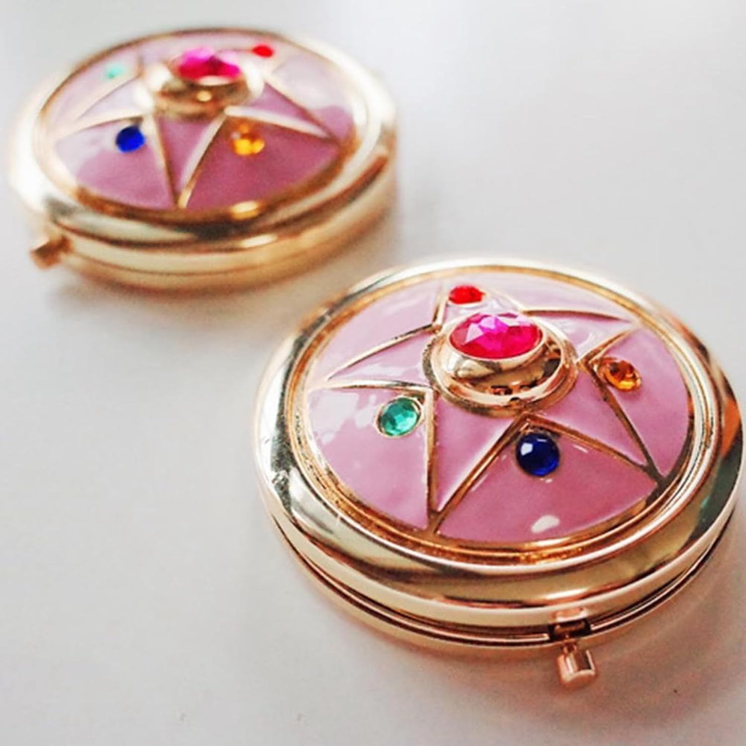 Anime Makeup Mirror Crystal Star Cosmetic Folded Mirror Cosplay Prop for Party Pocket Size, #552, #552 image number 3