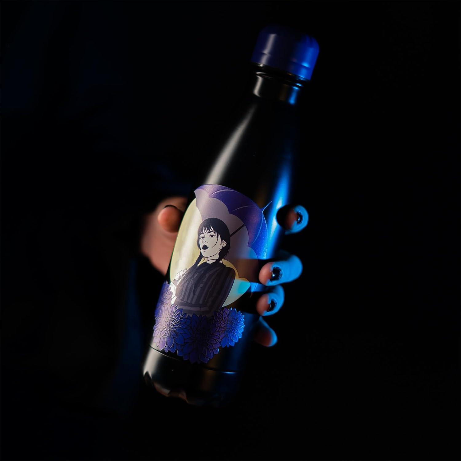 Grupo Erik Wednesday Addams 500Ml Metal Hot&Cold Bottle | 17Oz | Sports, Hiking, Cycling, Traveling, Home, Office, School | Everyday Use, Outdoor Activities image number 4