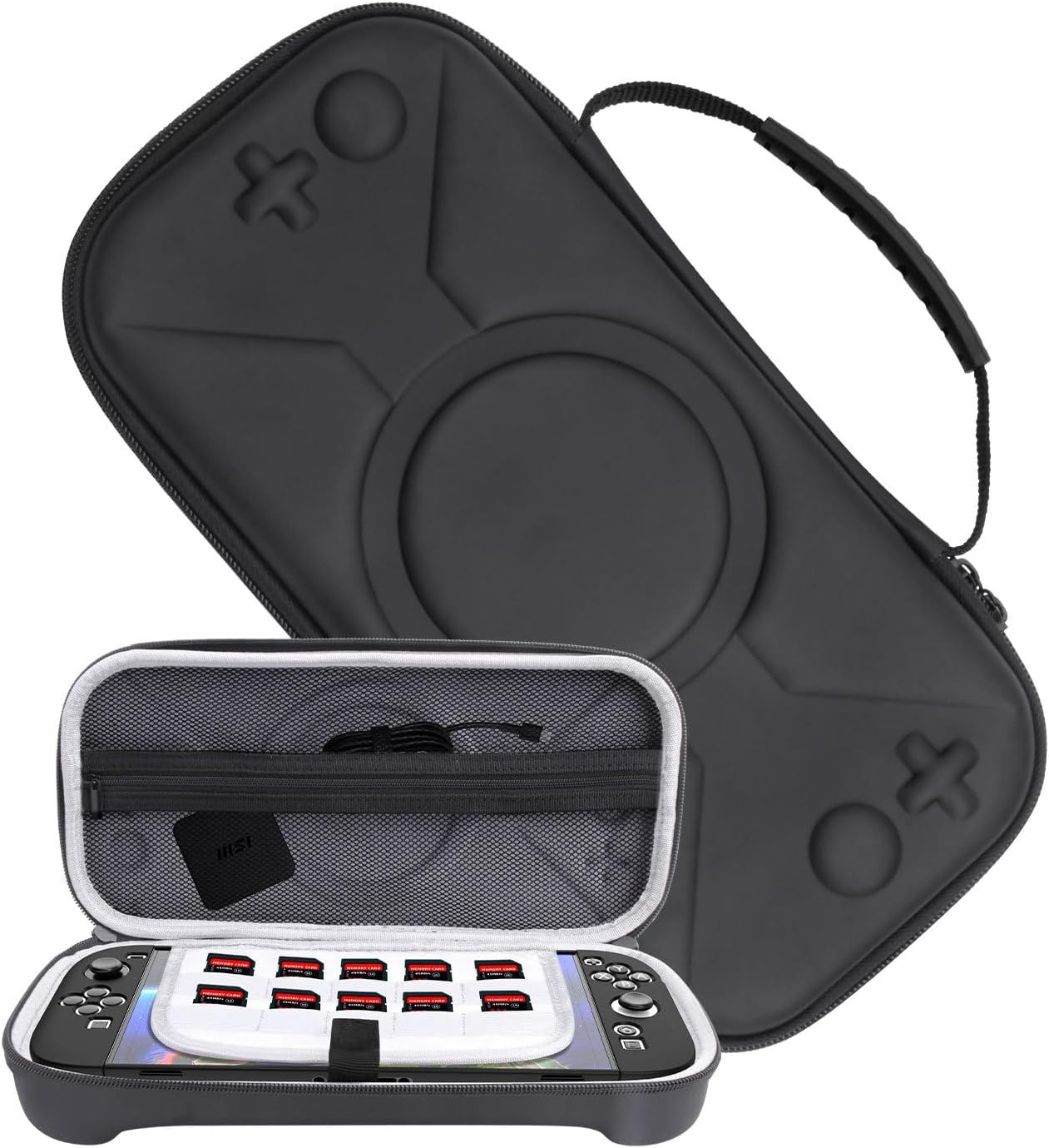 Slim Carrying Case for Nintendo Switch 2 2025, Portable Travel Storage Case with 10 Game Card Slots, All-Round Protection for 2025 Nintendo Switch 2 Console and Accessories (Black)