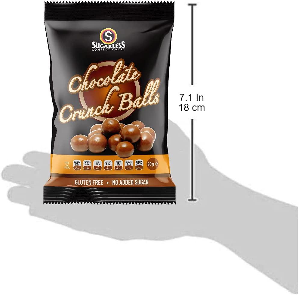 Sugarless Confectionery Chocolate Crunch Balls 70 G image number 5