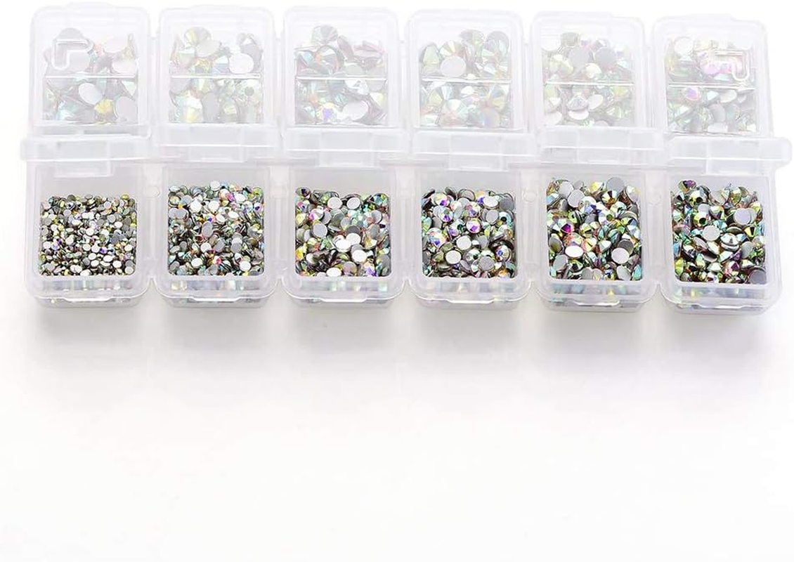 1 Box Nail AB Rhinestones Crystal Nail Art Nail Art Decorations round Crystal Rhinestones Gems DIY Eyes Clothes Craft image number 2