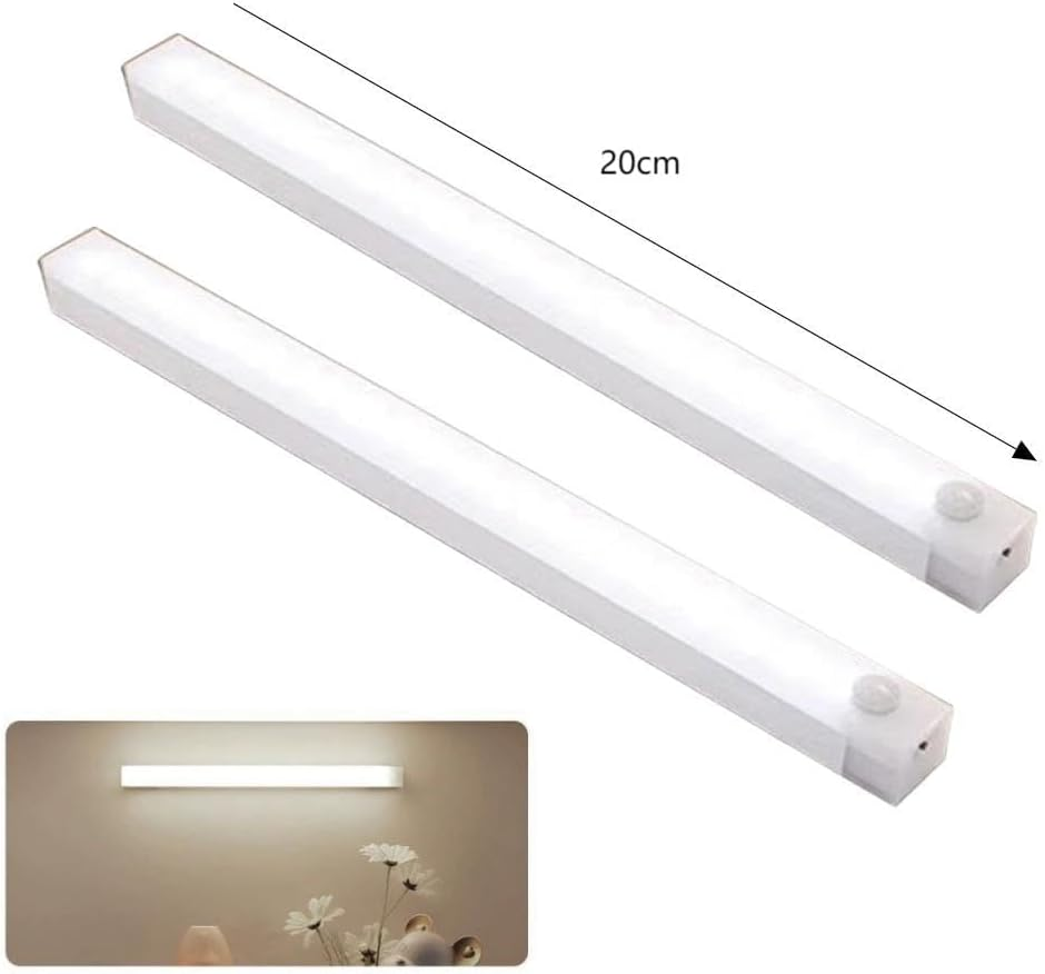 Led Strip Lights,Adhesive Led Lighs,Led Light Strips,Motion Sensor Light,Stick on Strip USB Lights,Night Light,Cabinet,Wall Light,Pack of 2Pieces (White Light,20Cm) image number 6