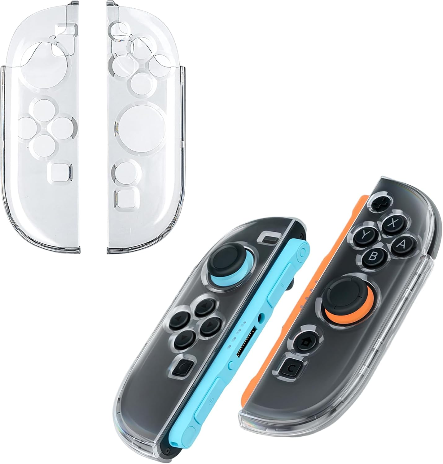 Mcbazel Protective Case for N-Switch 2 Joy Con Accessories,Clear PC Cover -Split Design, Lightweight&Eco-Friendly,Easy Install for Full Protection&Hd Transparency image number 2