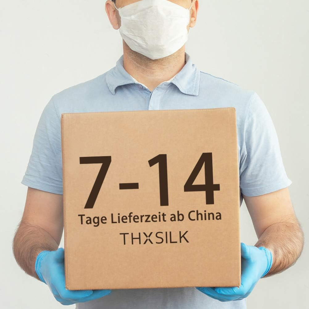 THXSILK Fitted Sheet, Silk Flat Sheet, 140 X 200 Cm, 100% Pure 22 Momme Mulberry Silk Bed Linen, Fitted Sheet, Champagne Silk Bed Sheet for Standard Mattress, 30 Cm image number 3