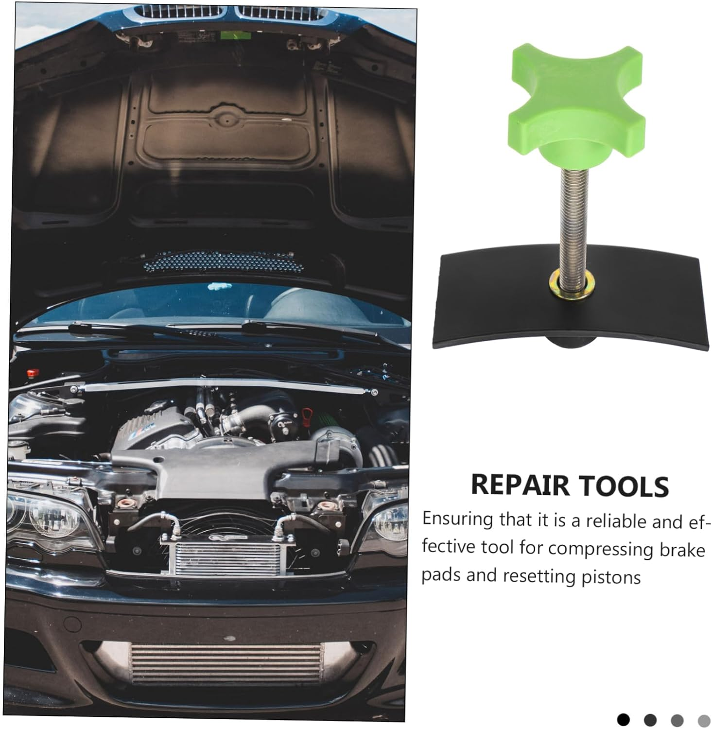 TINEASUR Brake Pad Tool Disc Brake Compression Tool Swivel Piston Spreader Reusable for Automotive Maintenance And image number 6