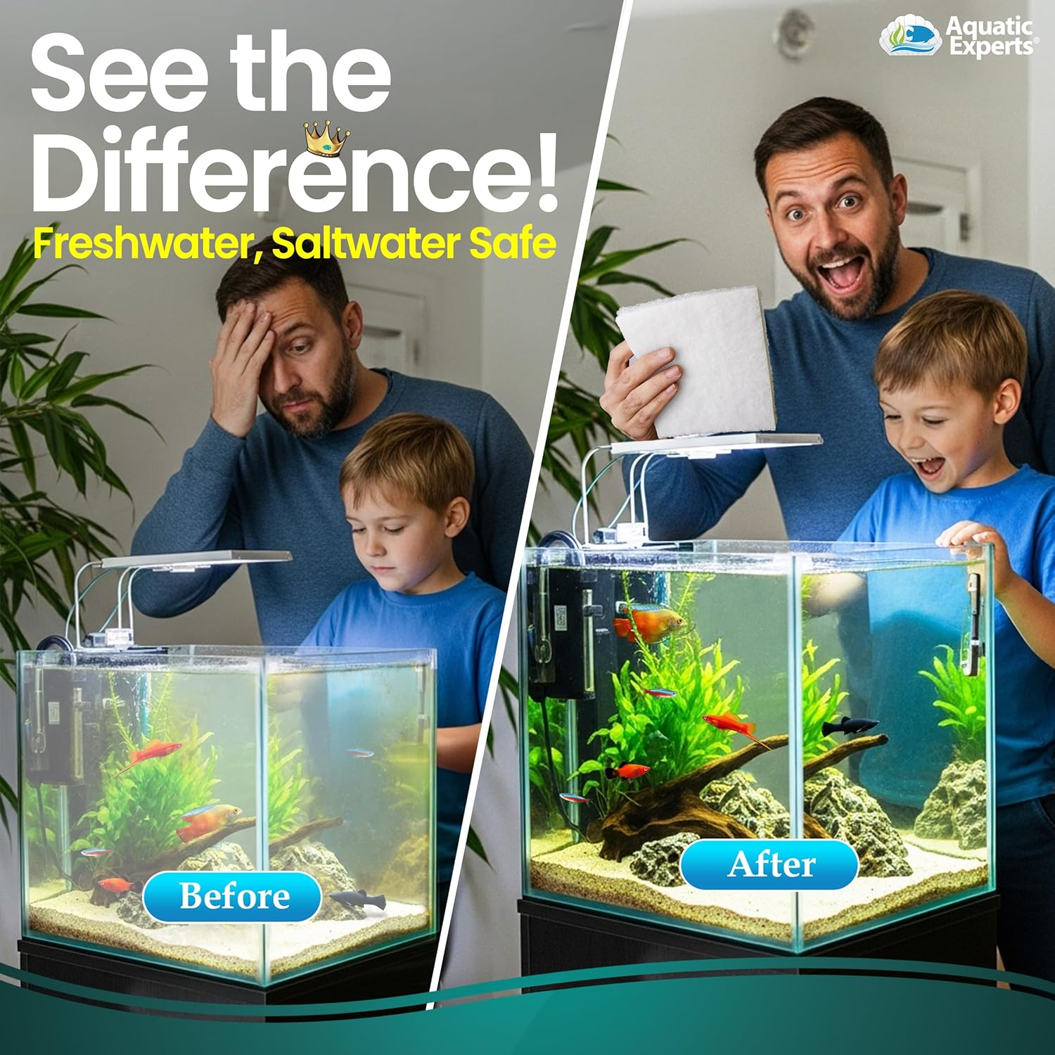 Aquarium Filter Pad - Premium True Dual Density 12" by 72" by 3/4 to 1" Aquarium Filter Media Roll for Crystal Clear Water image number 2