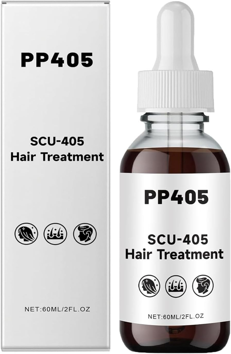 PP405 Hair Treatment, SCU-405 Hair Growth Oil, Anti-Hair Loss Serum, Scalp Nourishing Oil, Damage Repair, Loss Prevention, Quickly Absorbed & Non-Greasy (3Pcs)