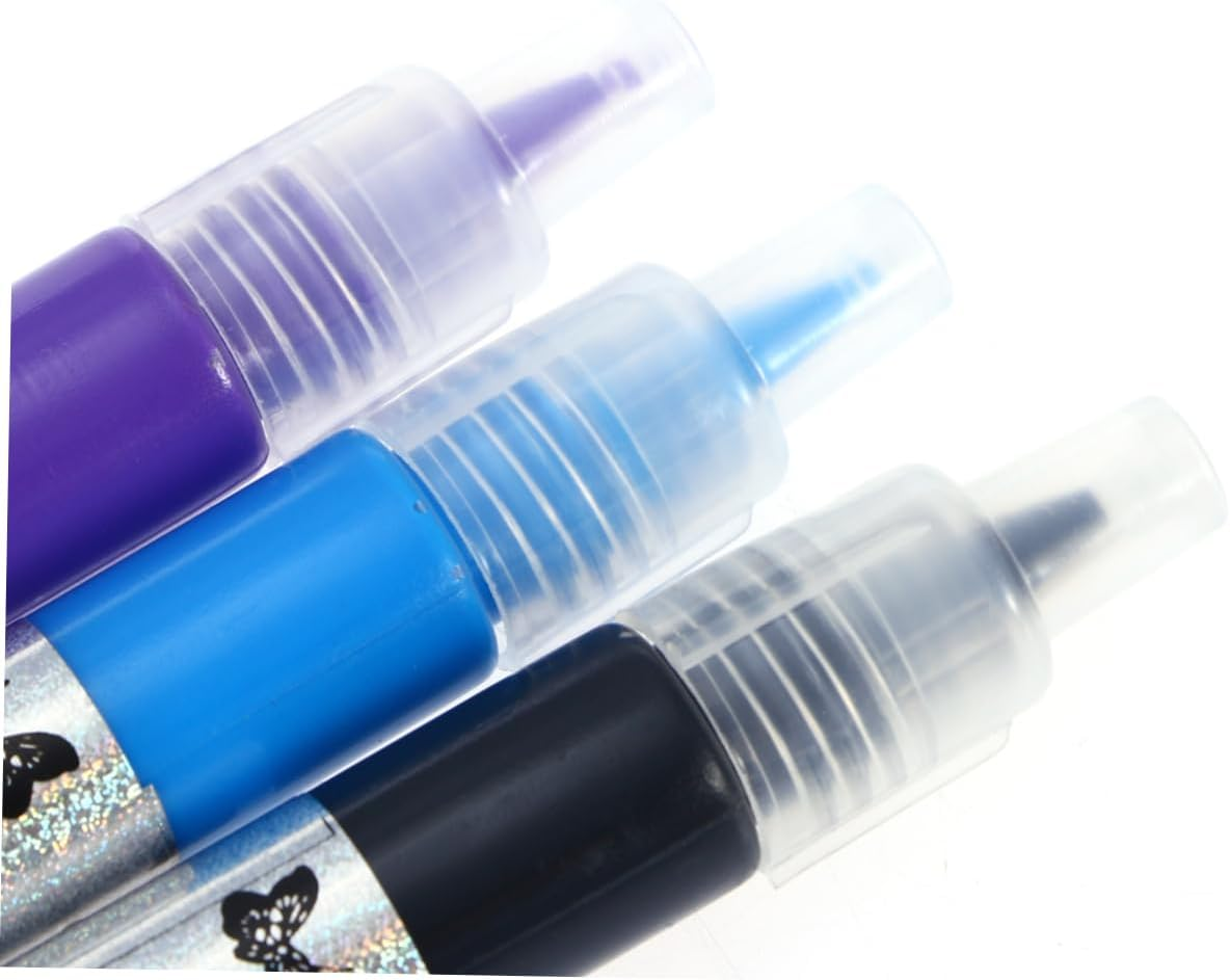 EXQUIMEUBLE 12 Colors Acrylic Nail Art Pen Set 3D Nail Painting Pens for Salon and Home Use image number 5