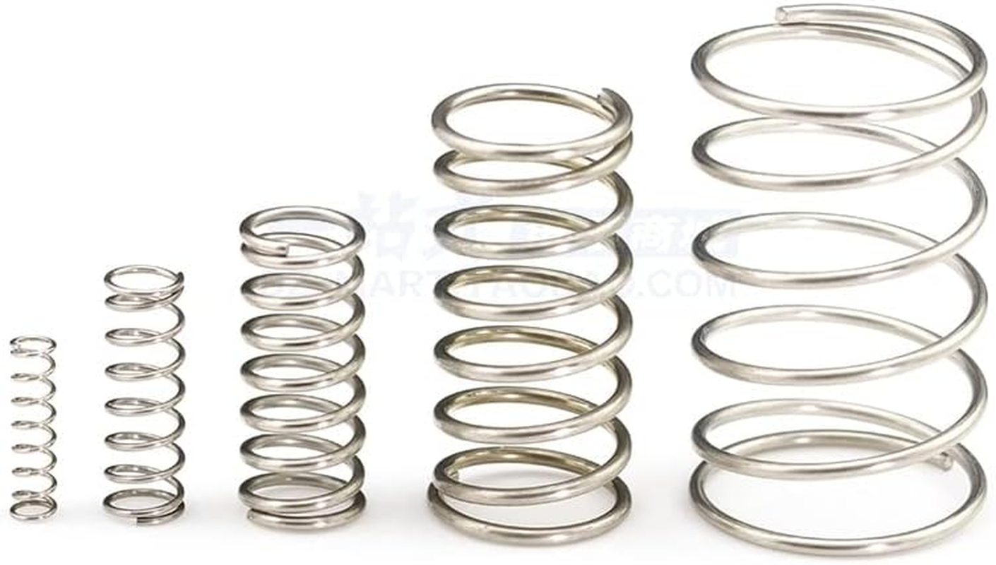 10Pcs 304 Stainless Steel Compression Spring Thickness 0.8Mm 0.9 Mini Springs Household Maintenance Tools Hardware Accessories (Color : 30Mm, Size : 16Mm)