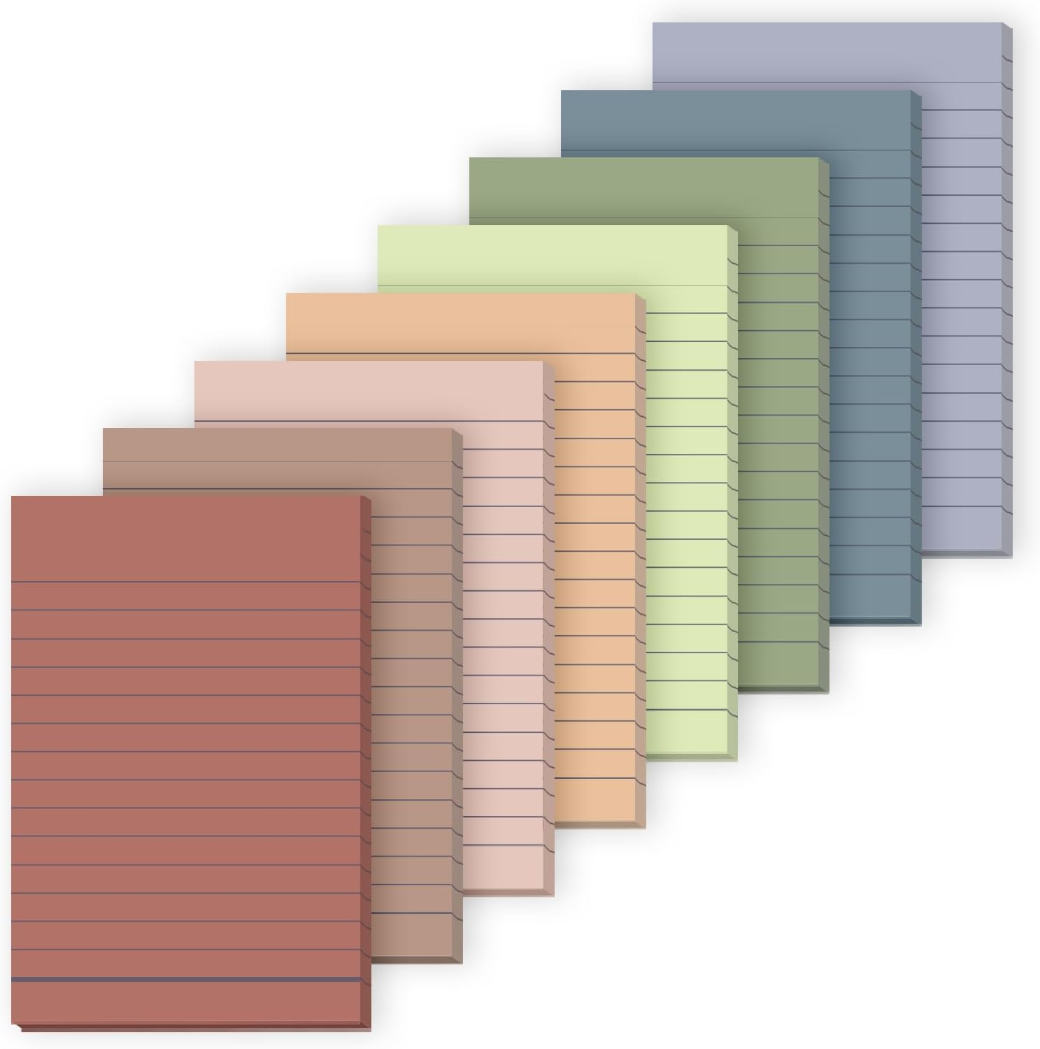 8 Pads Lined Sticky Notes 4X6 Inches,Bright Colors Self-Stick Pads, Solid Color Premium Sticky Pads,Easy to Post for Home, Office,School, Notebook, 45 Sheets/Pad-Bright Lined