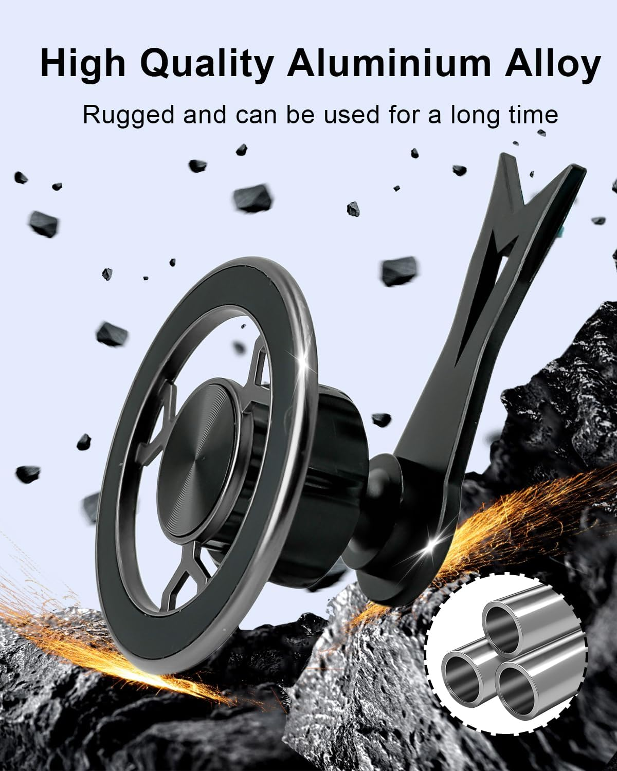 SPTSSWET Magnetic Mobile Phone Holder Compatible with Mercedes Benz a Class A200 A220 A180 2015-2019 360 Degree Adjustable Compatible with Magsafe Car Mobile Phone Holder for Car Ventilation Slots image number 2