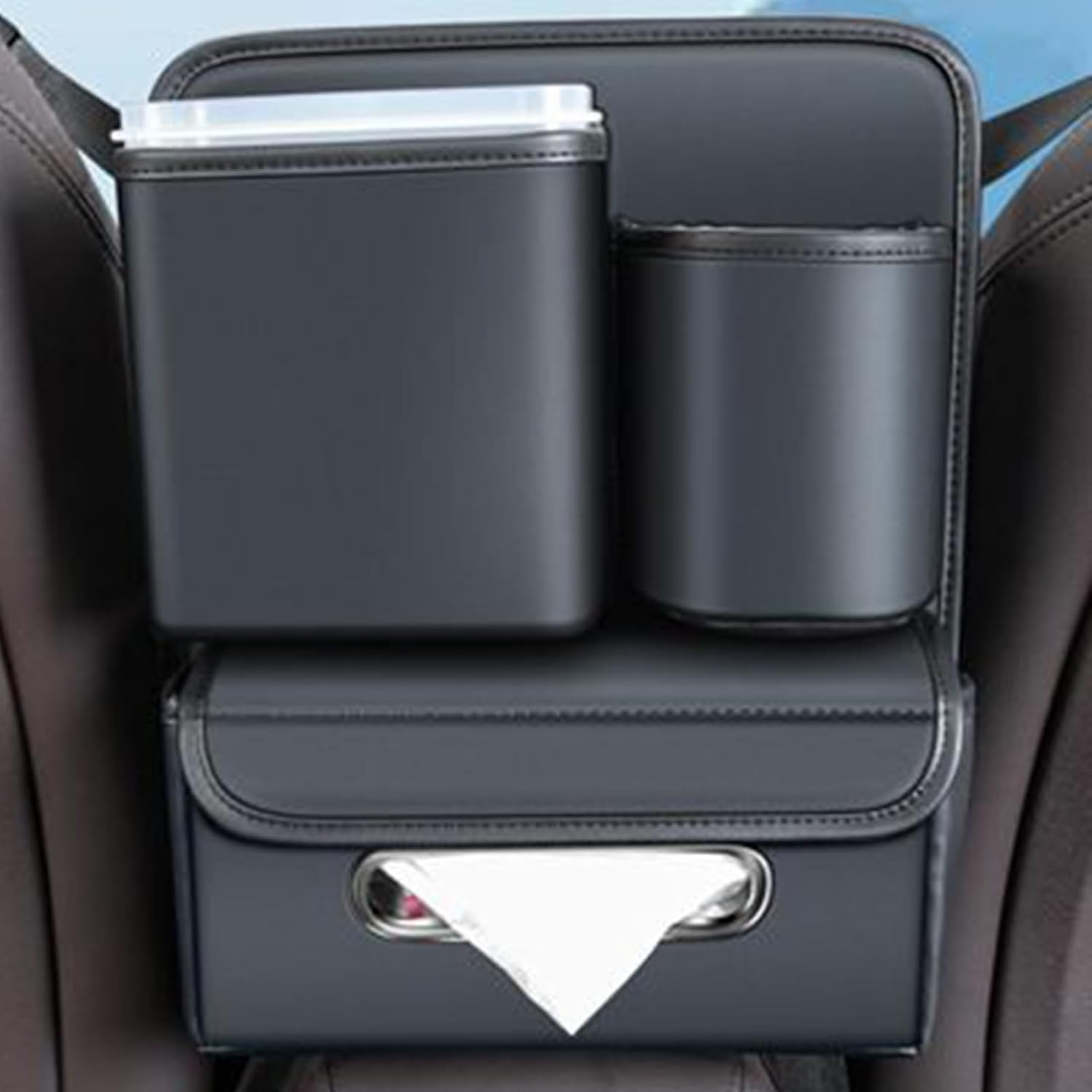 Between the Seat Car Organizer,Large Capacity Handbag Holder - Car Interior Handbag Organizer for Water Cup Tissue Umbrella Road Trip Document Storage Men Women Family Outing image number 3