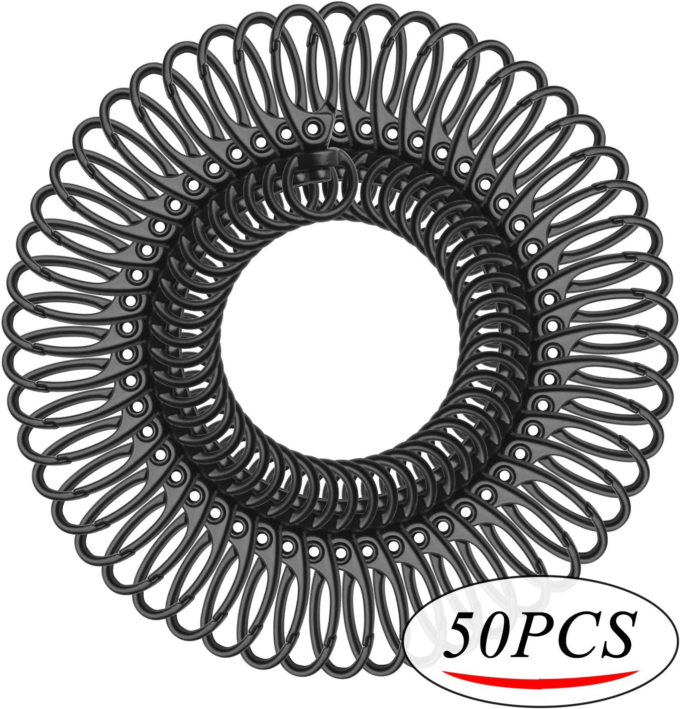 Swivel Clasp Clips,50Pcs 35Mm Swivel Trigger Clips Metal Keyring Clasps Snap Hooks for Hanging Key Chains Dog Leashes Crafts Decorations,Black - Rose Gold image number 5