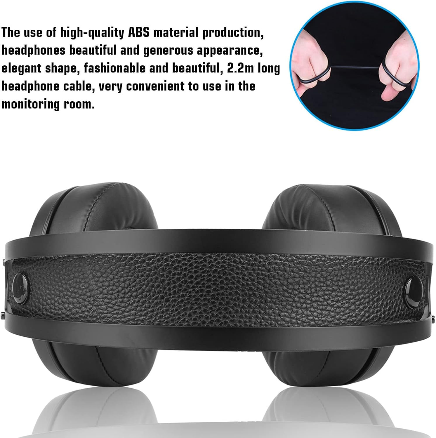 T-803 Wired over Ear Headphones Studio Monitor & Mixing DJ Stereo Headsets with 50Mm Neodymium Drivers 3.5Mm Convert to 6.5Mm Audio Jack for AMP Computer Recording Phone Piano Guitar Laptop image number 4