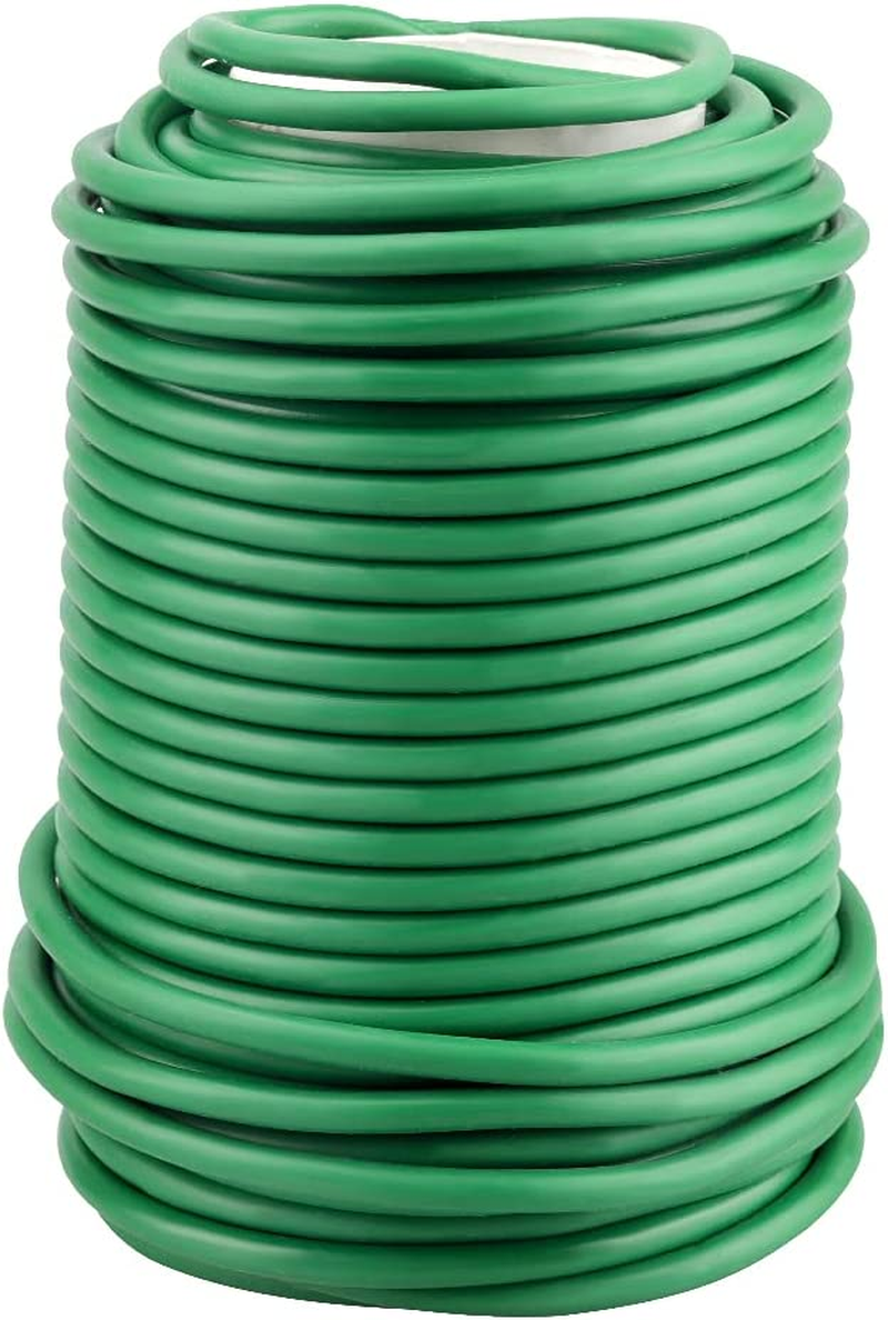 KINGLAKE GARDEN Flexible Soft Wire Ties Soft Garden Plant Ties 3.5Mm 65.6 Feet Green Plant Ties Garden Twist Ties Heavy Duty Garden Wire for Plants
