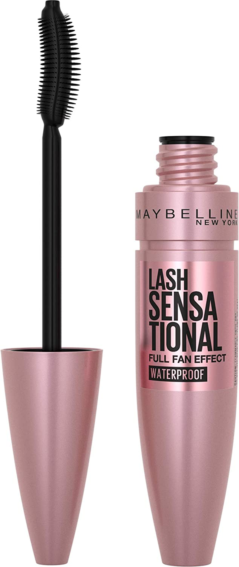 Maybelline New York Lash Sensational Black Rose Washable Mascara, Midnight Black