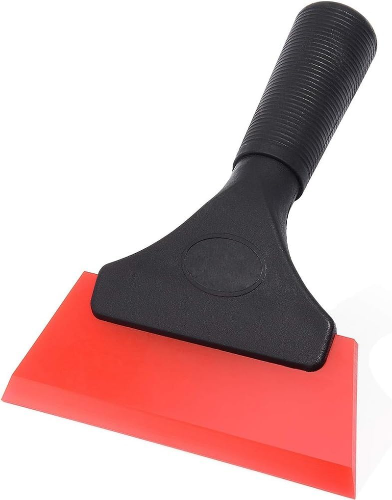 Silicone Rubber Squeegee for Glass, Mirror, Shower, Auto, Car Windows (Red, 13Cm) image number 2