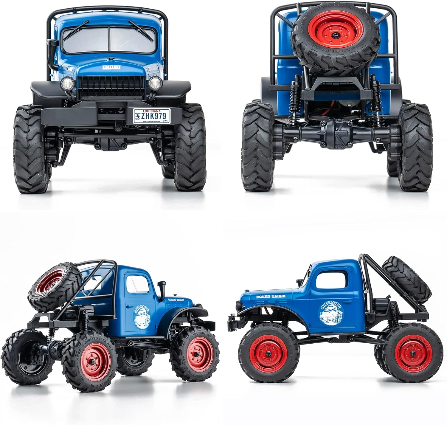 EAZYRC RC Car 1/24 Remote Control Car, FCX24 Power Wagon 4WD RC Crawler Two-Speed Shift, RC Rock Crawler 8Km/H with Blind Box Upgrade RC Accessories for Adults (Blue) image number 4