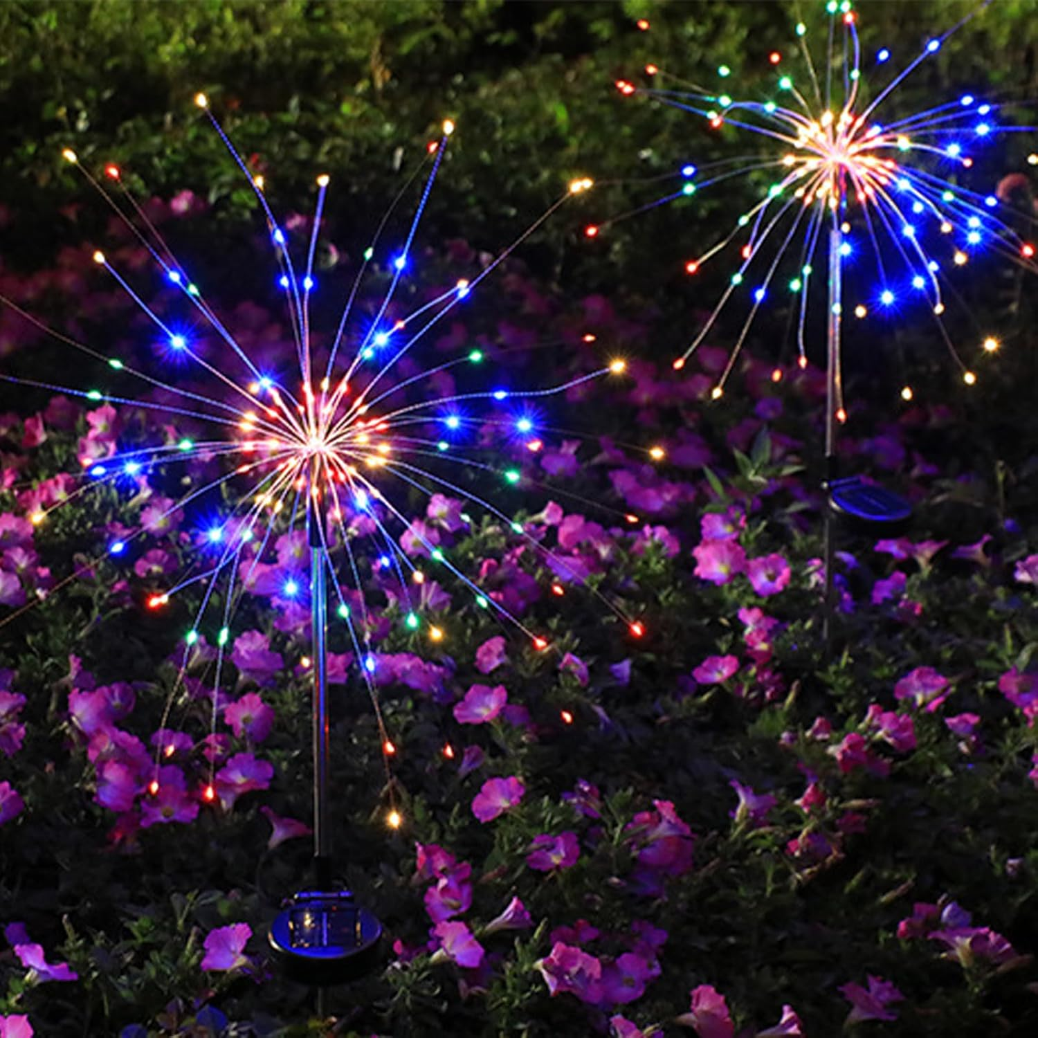 Koboko Solar Fireworks Garden Lights, 60 LED Solar Garden Light Outdoor, 8 Modes Solar Lights Garden Decoration, Waterproof Fireworks Lights, Coloured Solar Lights for Outdoor Yard Balcony Patio