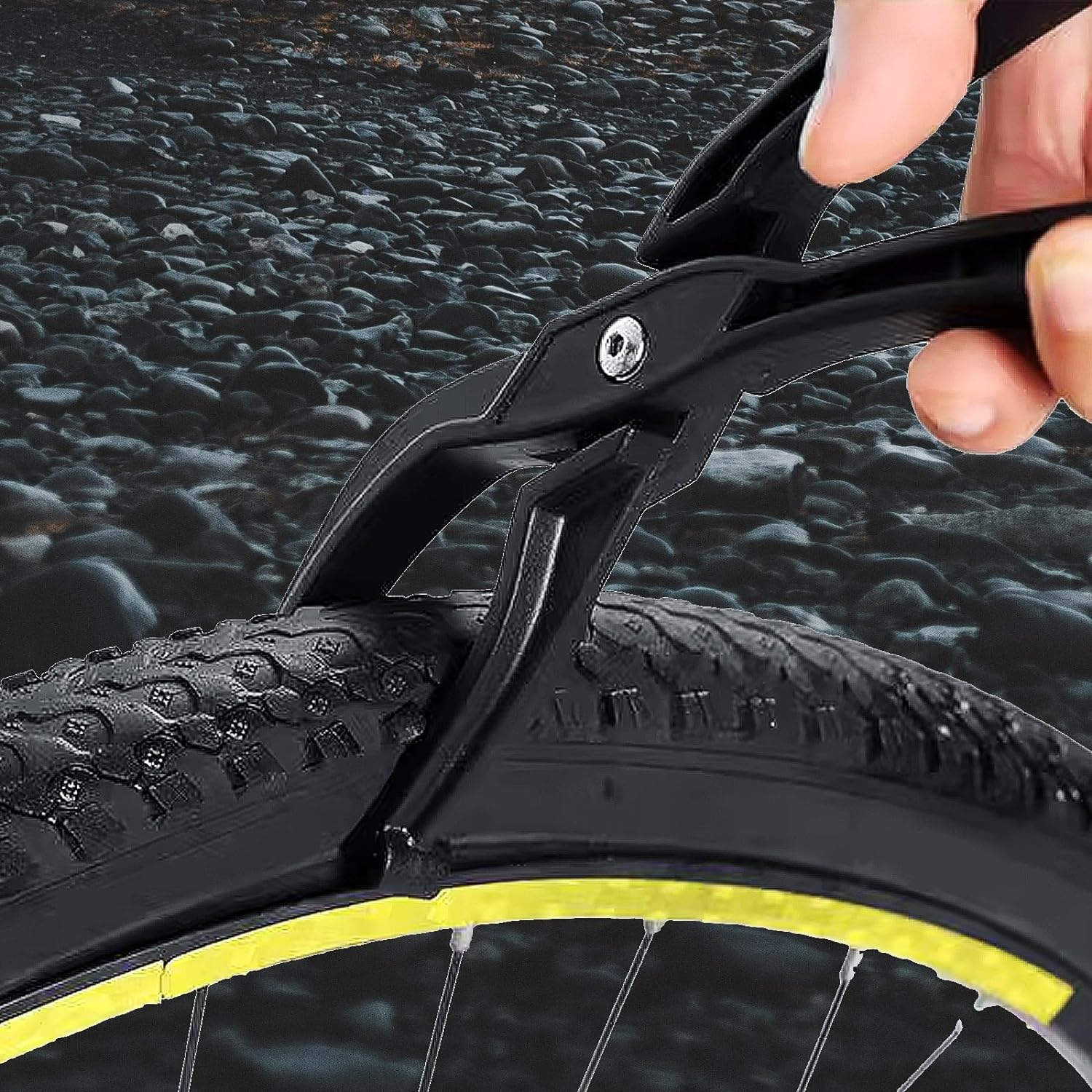 Powerful 5 Pack Bike Tire Levers Bicycle Tire Lever with Cycling Repair Tool Spoon Tire Bead Jack for Install Wire Bead, Bike Tires image number 6