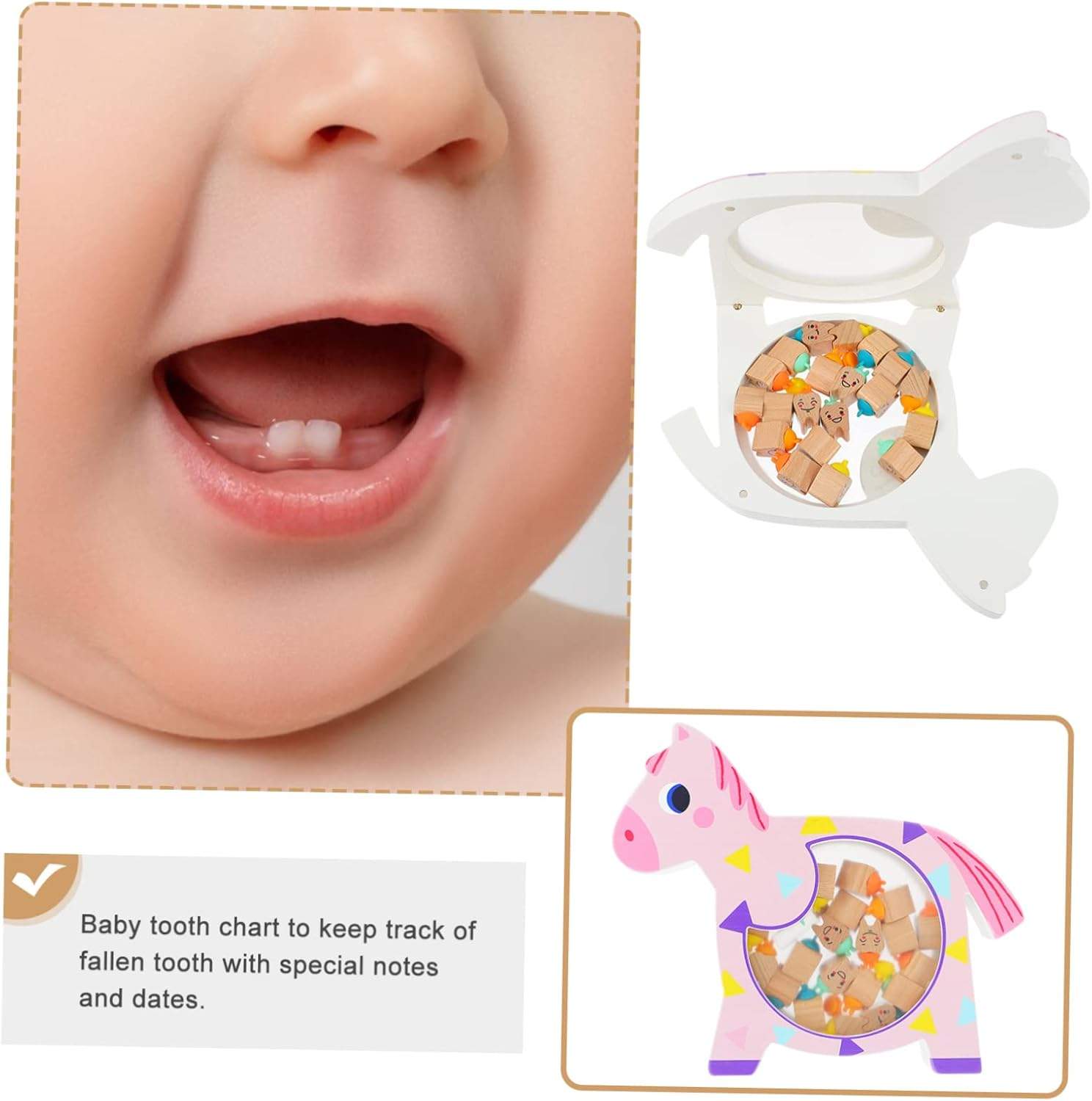 20Pcs Teeth Box with Lanugo Container and Storage Case Keepsake for Shower Cherish Childhood Memories Smooth and Safe Design for Boys image number 2