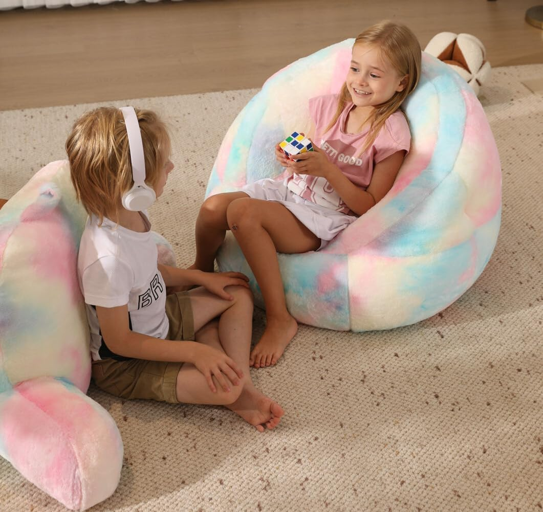 Ballarart CO Kids Bean Bag Chair (No Filling) - Beanbag Chair Cover, Bean Bag for Kids Sofa Chair for Lounging, Reading, Gaming image number 6