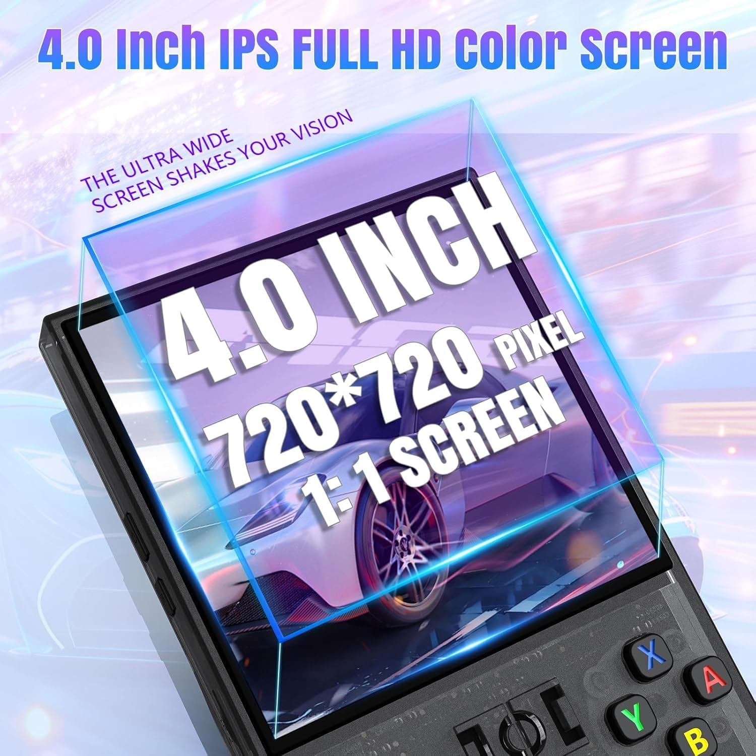 2025 New Upgrade R36MAX Retro Handheld Game Console with 128GB Built-In 22000 Classic Games, Portable Hand Held Open Source Linux System 4.0-In 4K HD IPS Screen Video Player -Black 128GB image number 3