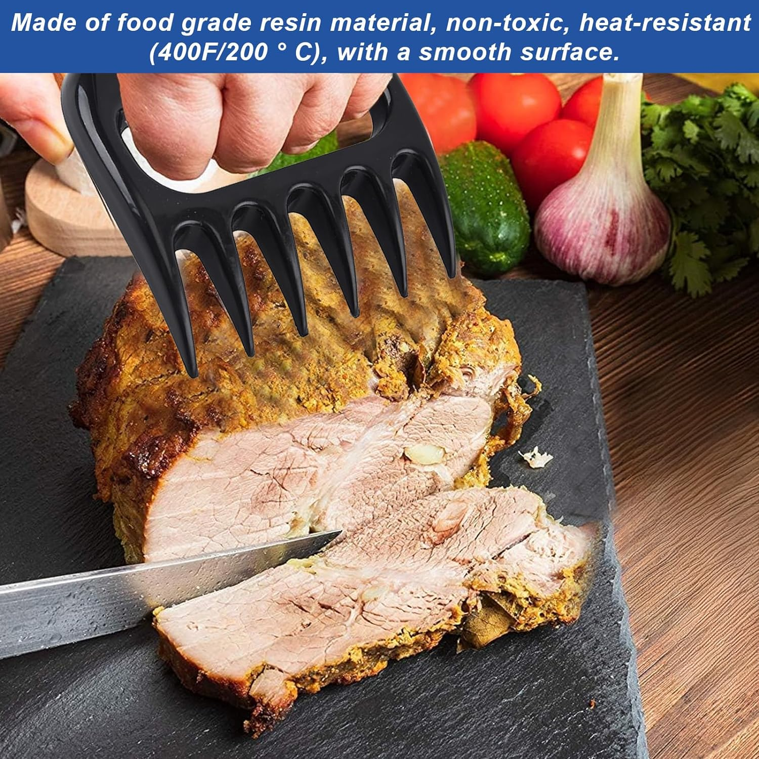 2Pcs Chicken Shredder,Chicken Shredder Tool,Meat Claws for Shredding,Meat Shredder Tool,Shredding Claws,Bbq Claws for Shredding Meat. image number 4