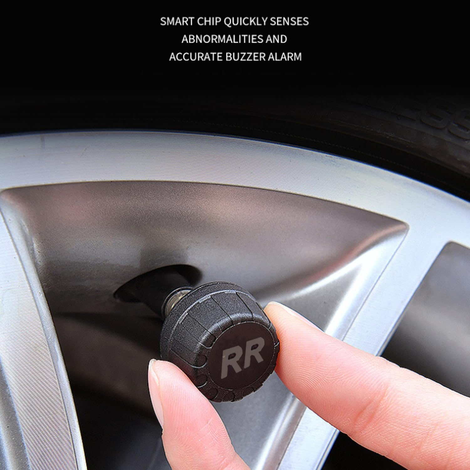 Yotsuba Tyre Pressure Monitoring System, 4 Newly Upgraded External Sensors + Solar Wireless Car TPMS, LCD Display Auto Alarm Real-Time Detection, Enhanced Accuracy, Extended Battery Life image number 1