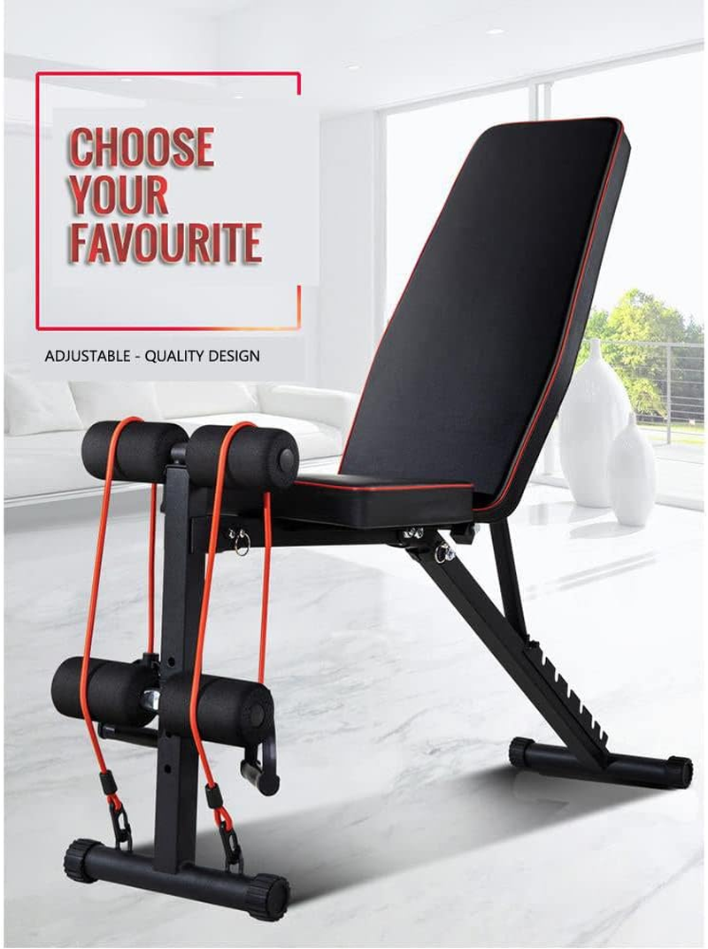 Fitness Master Adjustable Weight Abdominal Bench Sit-Up Back Support Fitness Flat Gym Exercise Dumbbell image number 5