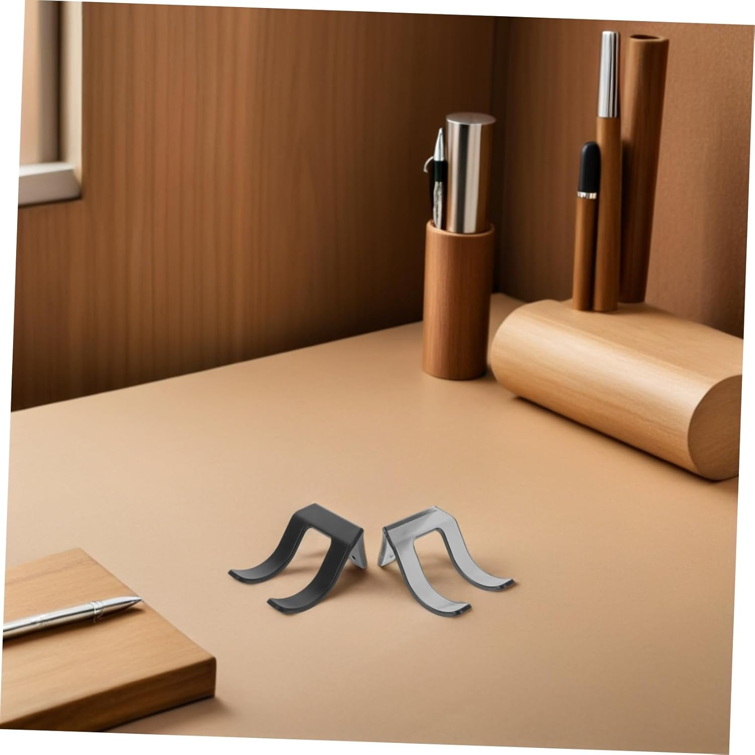 CTIRCHIU 2Pcs Hair Dryer Holder Wall Mount Dual Fork Design Secure Grip Organizer for Bathroom and Barber Shop Multifunctional Styling Tool Rack Space Saving Hair Care Storage