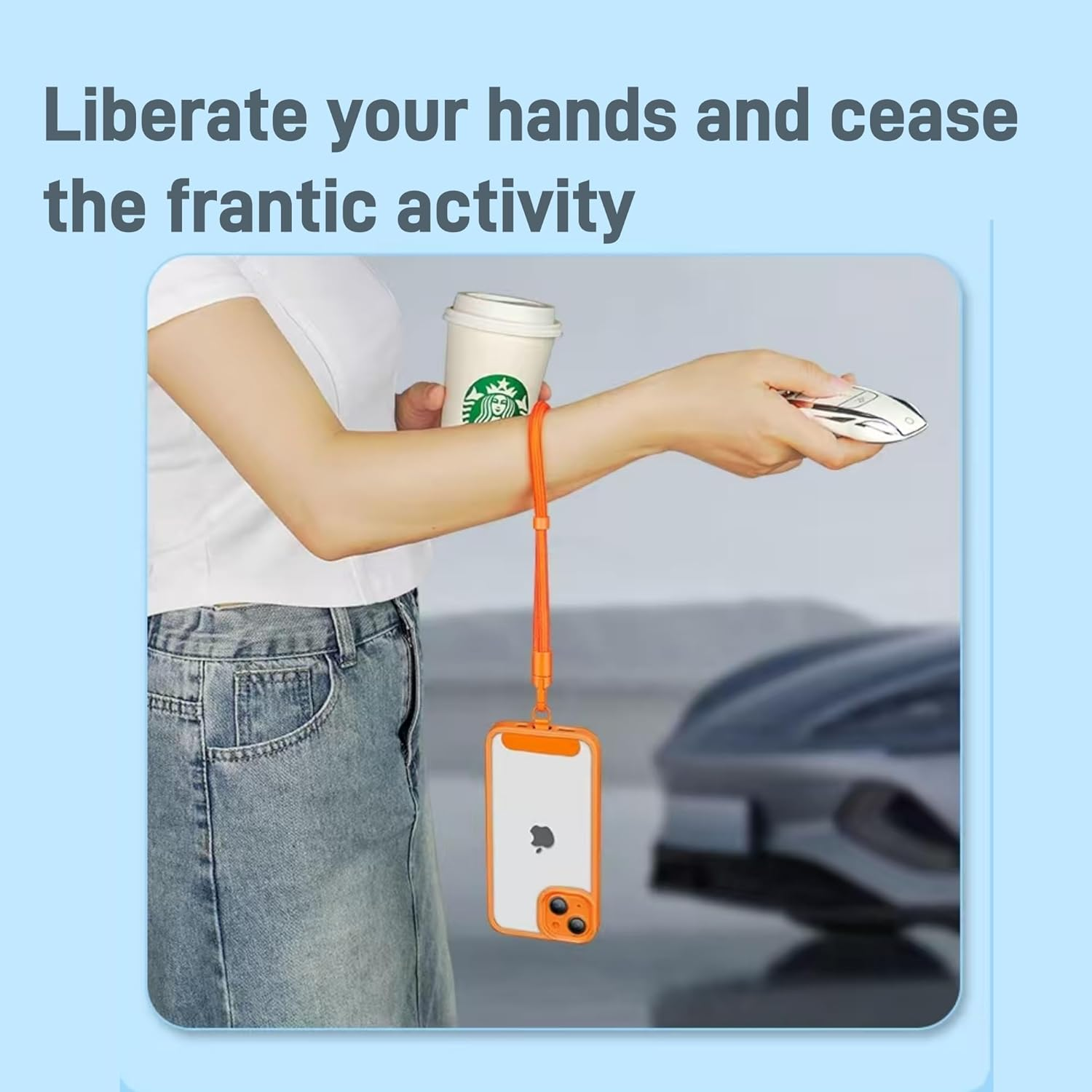 Hand Cell Phone Wrist Strap,Premium Adjustable Universal Multifuctional Mobile Phone Lanyards - Camel image number 2