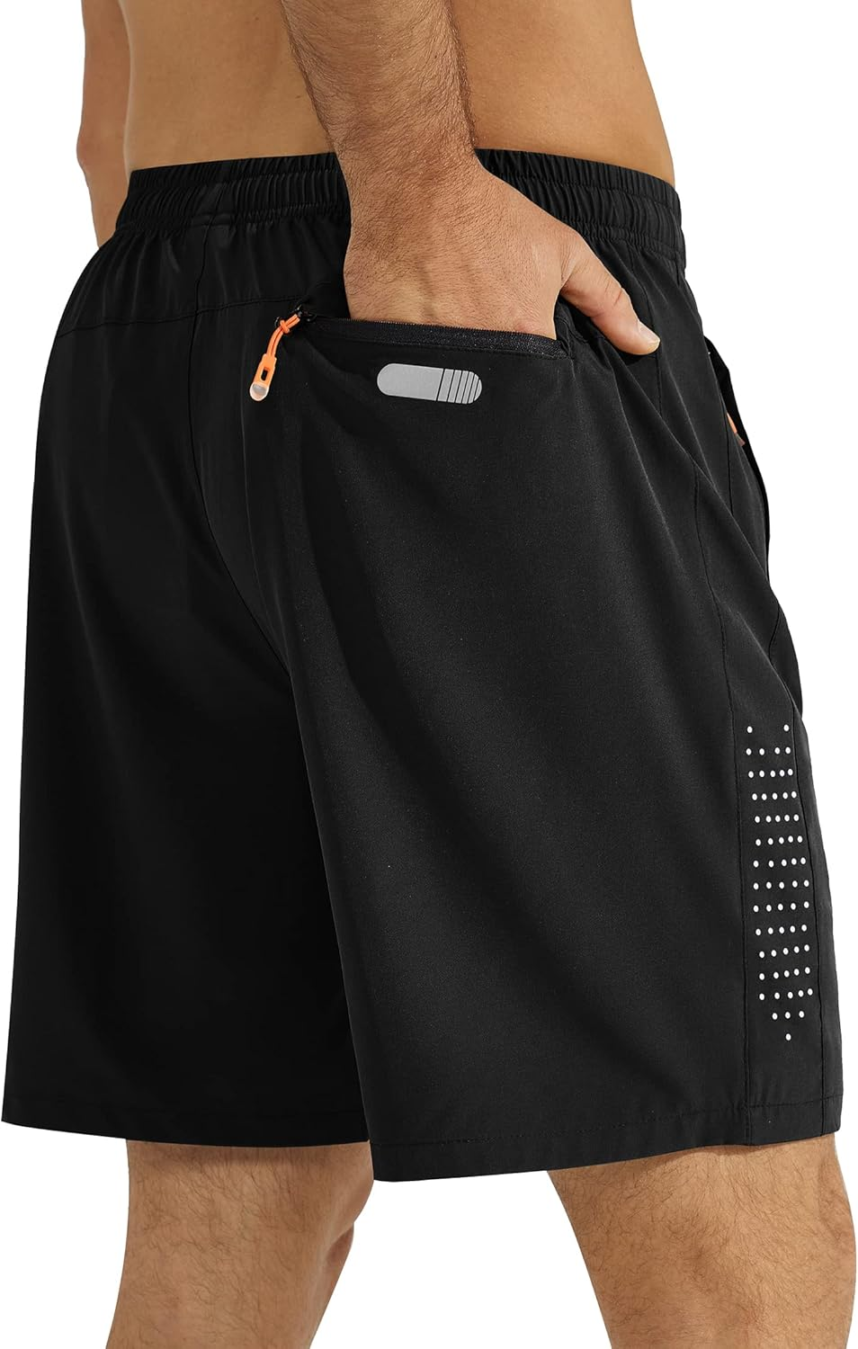 Zoofly Gym Shorts for Men Quick Dry Fitness Sports Running Shorts Mens Soft Breathable with Zip Pockets image number 3