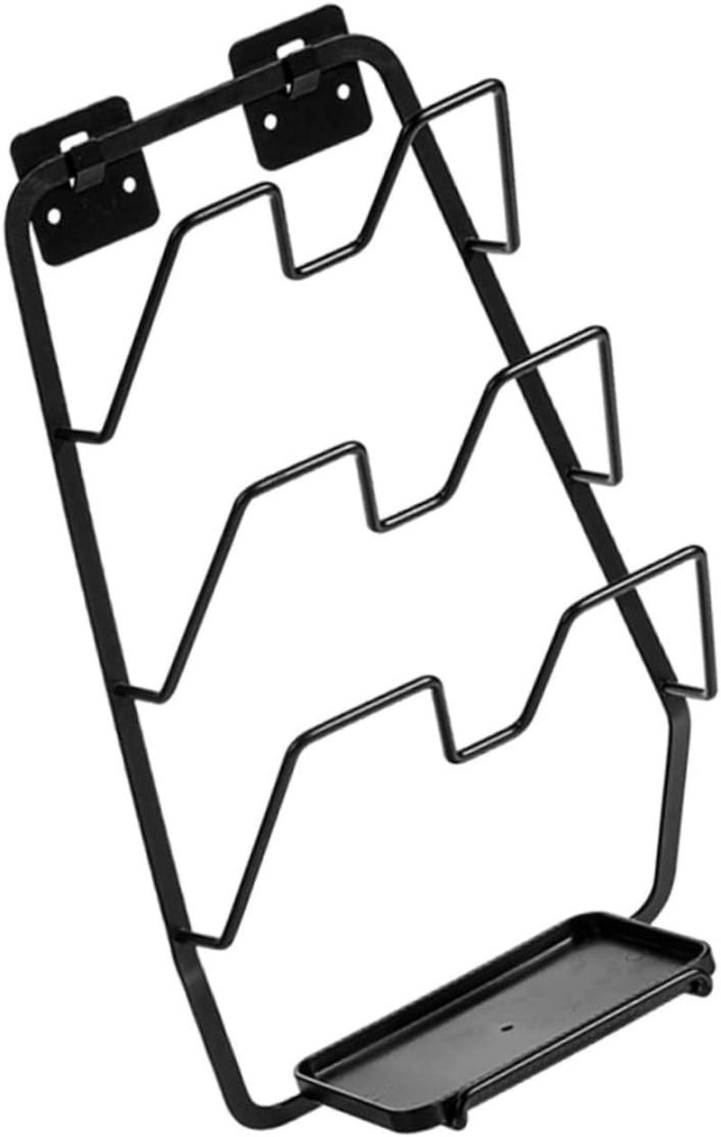 OKUMEYR Home Wall Mounted Kitchen Storage Rack for Pot Covers and Cutting Boards Punch Organizer for Efficient Space Saving and Easy Installation image number 3