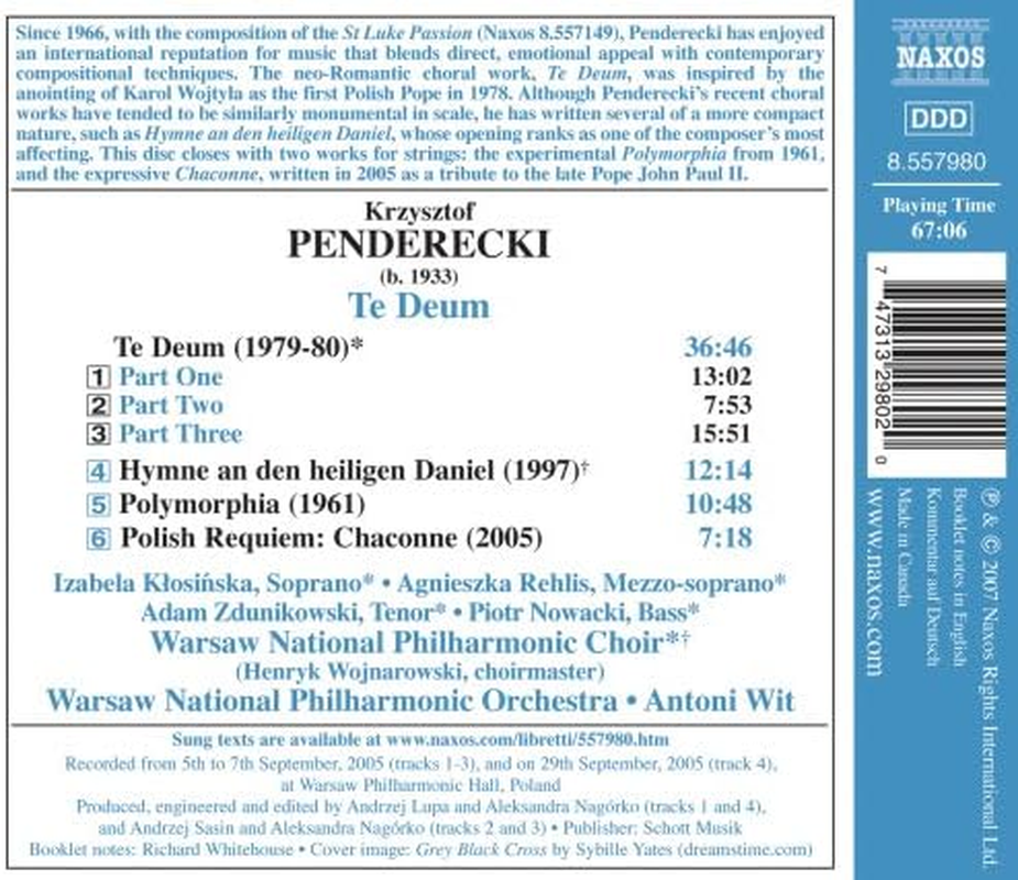 Te Deum; Polymorphia; Polish R