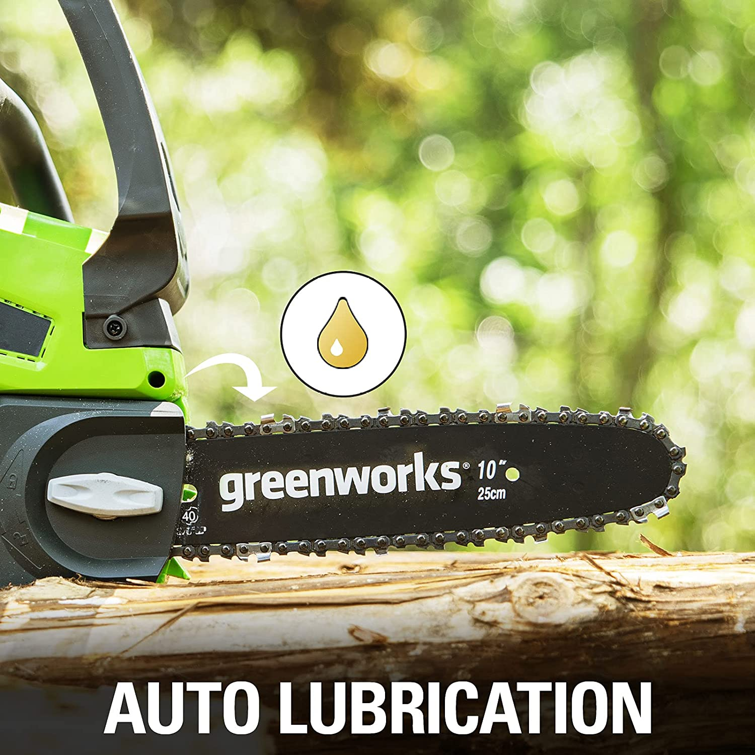 Greenworks 24V Cordless 25Cm (10") Chainsaw Skin image number 6